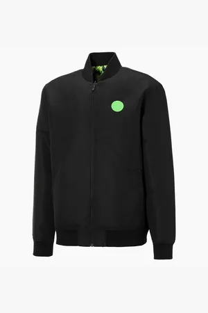 PUMA X Santa Cruz Schwarzgrüne Herrenvarsity Reversible Bomber Jacket 532239 01