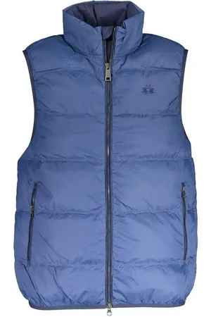 La Martina Bestickte Jacke mit kontrastierendem Detail und Reissverschluss