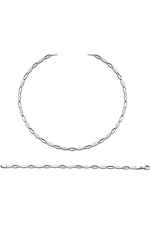 ORPHELIA Damen 925 Sterling Set: Kette + Armband - SET-035