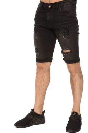 Enzo Herren Ripped Skinny Shorts