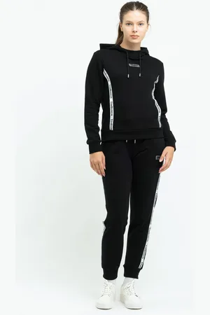 Tom Barron Damen-Trainingsanzug-Set mit Logo-Streifen, lässig