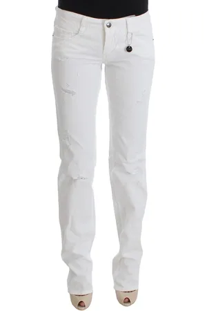 Costume National Cotton Slim Fit Denim Bootcut Jeans