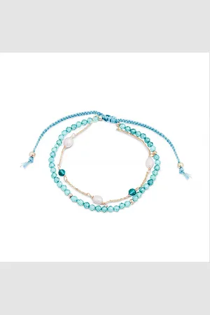 Luxenter Armband, Athat aus Metalllegierung und Amazonit, 18K vergoldet