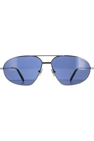 Tom Ford Aviator Herren glänzend Gunmetal blau Bradford FT0771