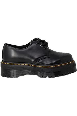 Dr. Martens Klassische schwarze Leder-Schnurschuhe fur Damen