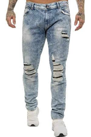 Enzo Herren Skinny Stretch Denim Jeans