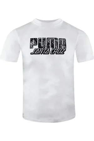 PUMA X Santa Cruz Kurzarm Crew Hals Weißer Herren T-Shirt 532243 02