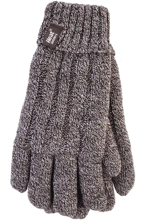 Heat Holders Womens Cable Knit 2.3 tog Handschuhe für den Winter