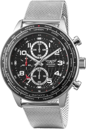 Aviator Die stilvolle Herrenuhr der langlebigen Marke , Modell F-series AVW79886G407, strahlt pure Klasse aus. Mit ihren -schwarzen Farben versprüht die Herren-Quarzuhr Robustheit und Eleganz. Die Herrenuhr hat einen Gehäusedurchmesser von 43 mm un