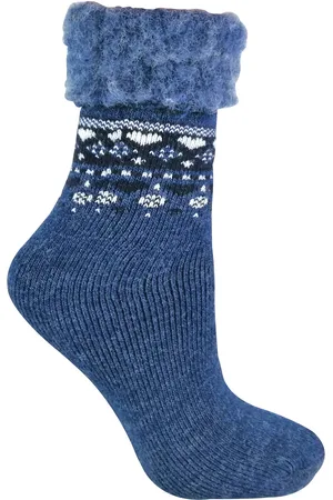 Sock Snob Damen Turn Over Top Warme Thermo-Winter-Nordic-Bettsocken