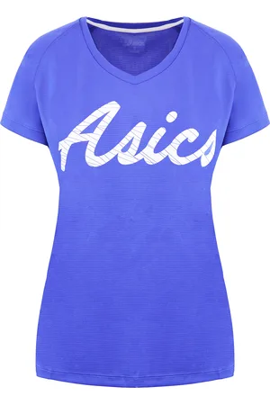 Asics Logo Womens Blue T-Shirt