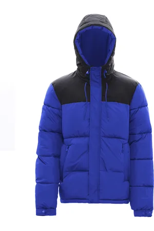 MO Wattierte Steppjacke Herren Kobalt Schwarz