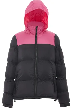 MO Wattierte Steppjacke Damen Schwarz Rosa