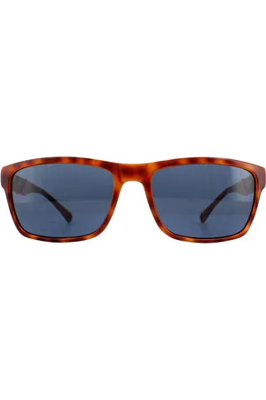 Guess Rectangle Mens Honey Tortoise Blue Sonnenbrille