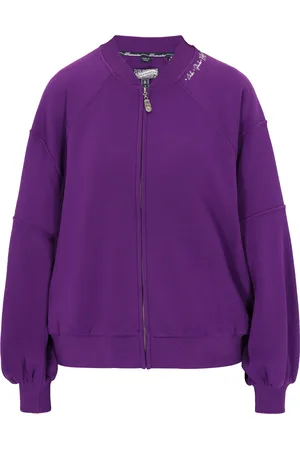 Dreimaster Sweatjacke Damen Dunkellila