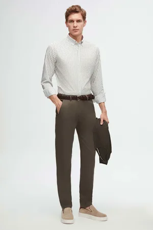 DS DAMAT Ds Damat Schwarze Slim Fit Elastische Lycra Seitentaschen Chino Hose