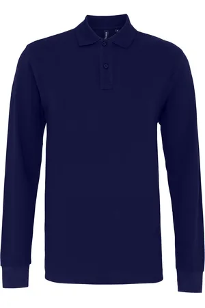 Asquith Herren Classic Fit Langarm-Poloshirt