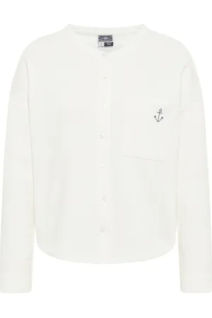 Dreimaster Sweatjacke Damen Wollweiss