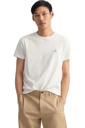 GANT | Herren T-Shirt mit Rundhalsausschnitt Kontrast Logo