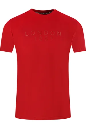 Aquascutum London 1851 Tape Logo Rotes T-Shirt