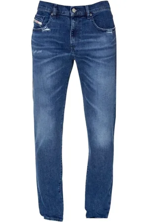 Diesel D-Strukt Blaue Destroyed-Jeans aus verstarktem Denim