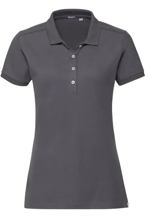 Russell Athletic Russell Damen/Damen Stretch Kurzarm-Poloshirt (Convoy Grau)