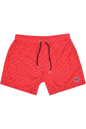 Philipp Plein Wiederholtes Logo Badeshorts