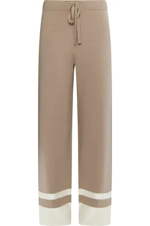 Dreimaster Strickhose Damen Schlamm Wollweiss