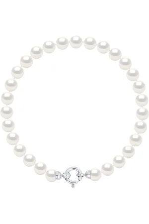 Diadema Armband - Echte Süßwasserperlen - Weißgold