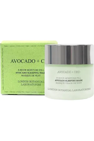LONDON BOTANICAL LABORATORIES Avocado + CBD 8-Stunden-Feuchtigkeitsfüllende Avocado-Schlafmaske 50ml