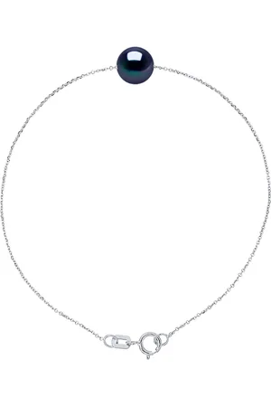 Diadema Armband - Echte Süßwasserperlen - Schwarzer Tahitian Style