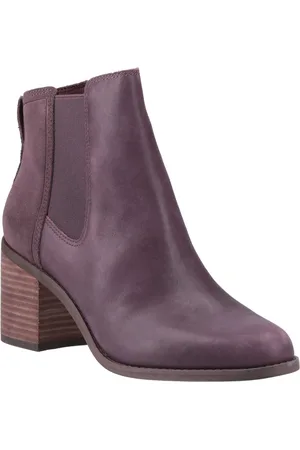 TOMS Evelyn Leder Damen Stiefel Pflaume