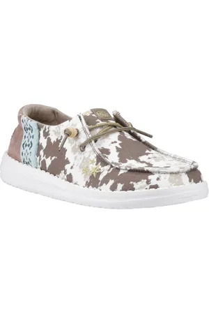 Hey dude Wendy Disco Kuh Baumwolle Damen Tan Loafers