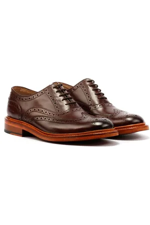 Ben Sherman Sugarman Brogue Leder Herren Braune Schnürschuhe