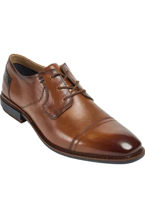 Pod Savage Leder/Textil Herren Schnürschuhe Cognac