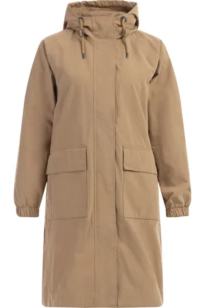 Dreimaster Leichter Baumwollparka Damen Dunkelbeige