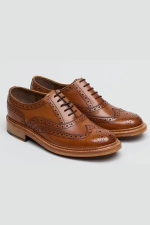 Ben Sherman Sugarman Brogue Leder Herren Braune Schnürschuhe