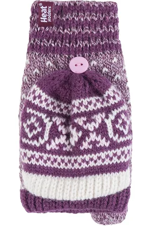 Heat Holders Ladies Warm Fairisle Patterned Thermal Fingerless Converter Handschuhe