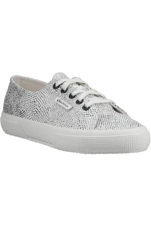 Superga 2730 Micro Faux Snake Faux Leder Damen Avorio/Schwarz Snake Trainers