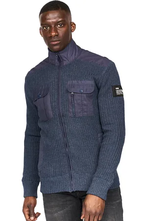 Crosshatch "Palax" Pullover für Herren (Marineblau meliert)