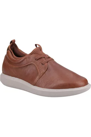 Hush Puppies Niles Leder Herren Schnürschuhe Cognac