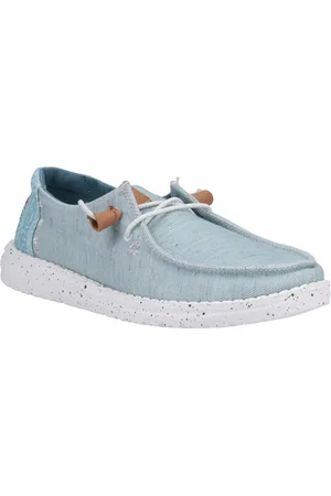 Hey dude Wendy Heathered Slub Tropical Leinen/Lyocell/Baumwolle Blaue Loafers für Damen
