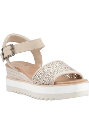 TOMS Diana Damen Sandalen aus Champagnerleder