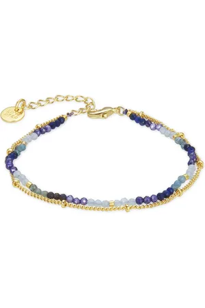 Luxenter Armband, Aiel Dunkelblaues Kristall in 18 Karat Gelbgold