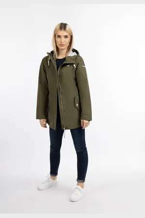 Schmuddelwedda Regenjacke - recyceltes Material Damen Militäroliv