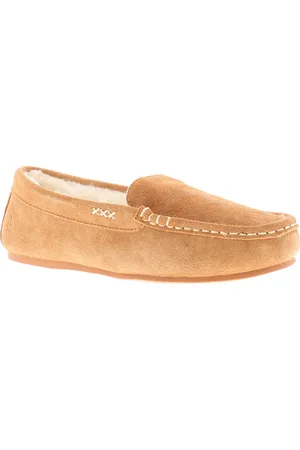 Hush Puppies Annie Mocassin Wildleder Damen Hausschuhe In Beige