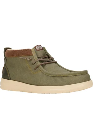 Hey dude Wally Mid GripR Canvas Herren Stiefel staubig oliv