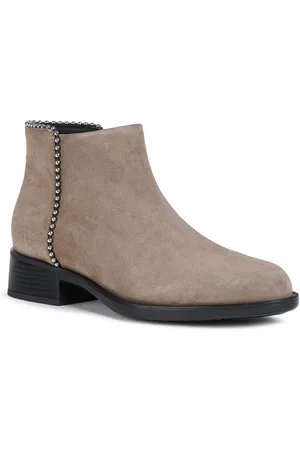 Geox Resia Wildleder Damenstiefel In Dunkelbeige