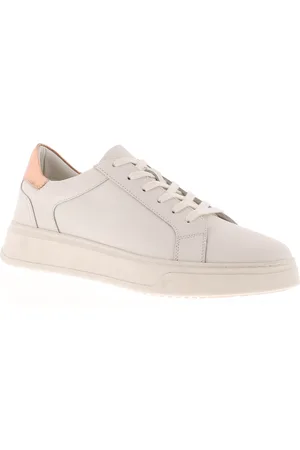 Hush Puppies Camille Leder Damen Weiße Turnschuhe