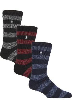 Heat Holders 3er-Pack Multipack Herren-Thermosocken für den Winter - gestreift